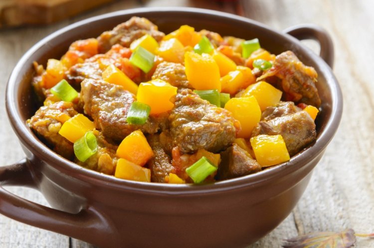 Жаркое с тыквой на сковороде
