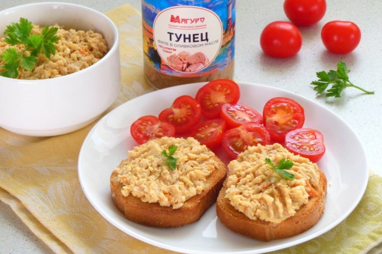 Паштет из консервированного тунца с помидорами