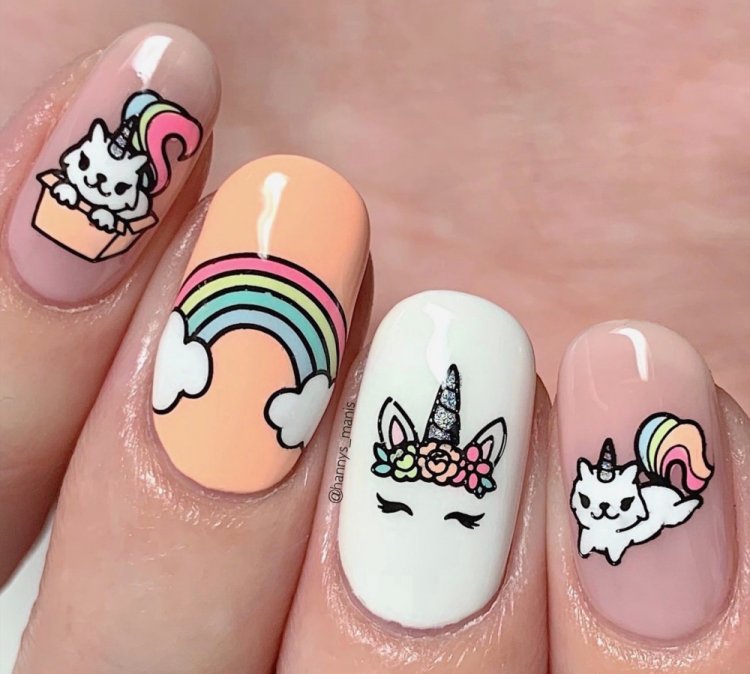 Детские рисунки на ногтях