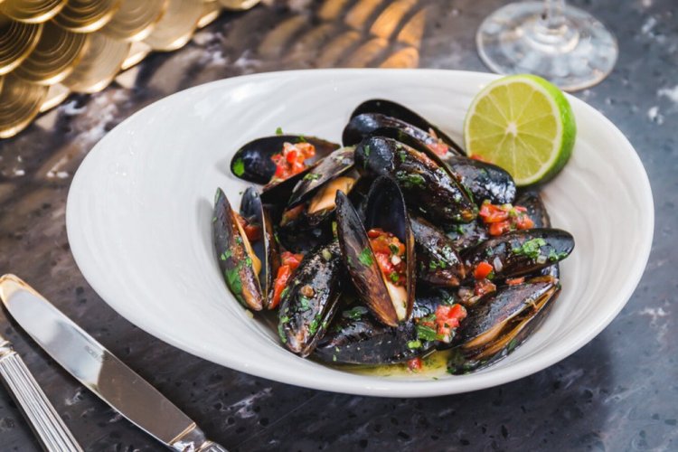 Мидии в белом вине