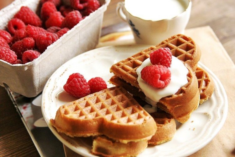 Вафли в форме сердец