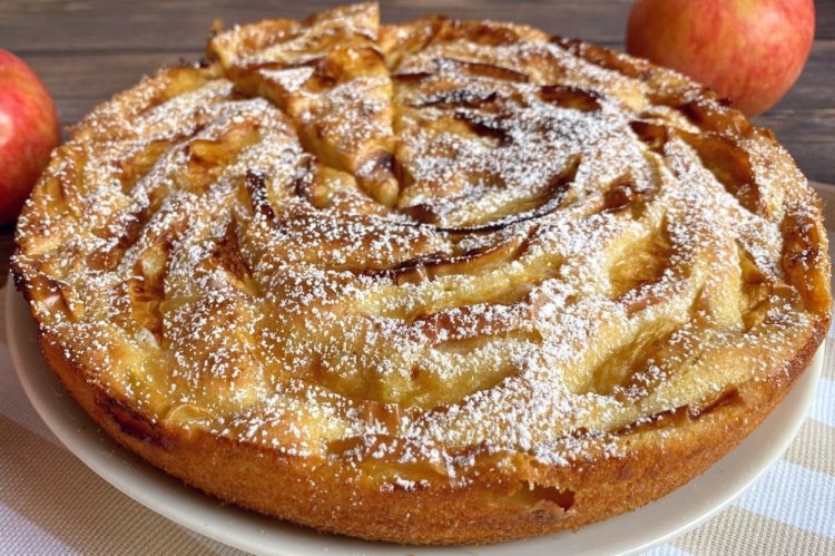 Яблочный пирог на кислом молоке