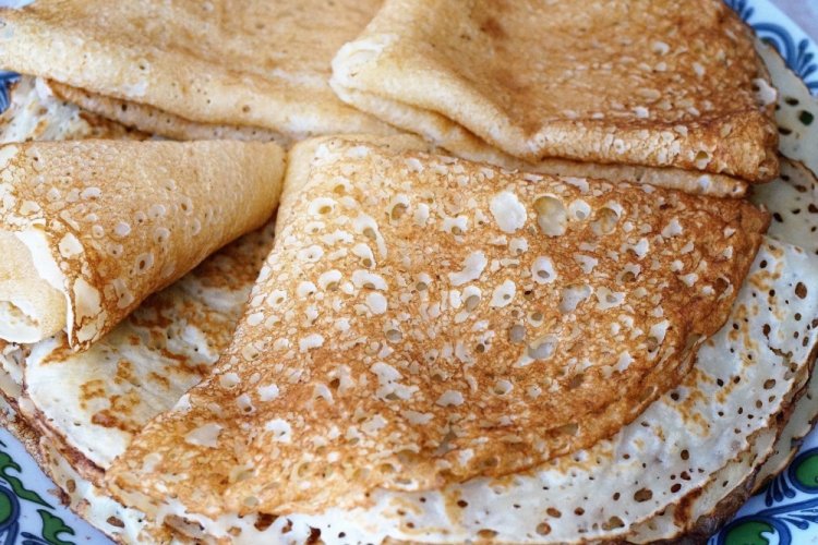 Заварные блины на кислом молоке
