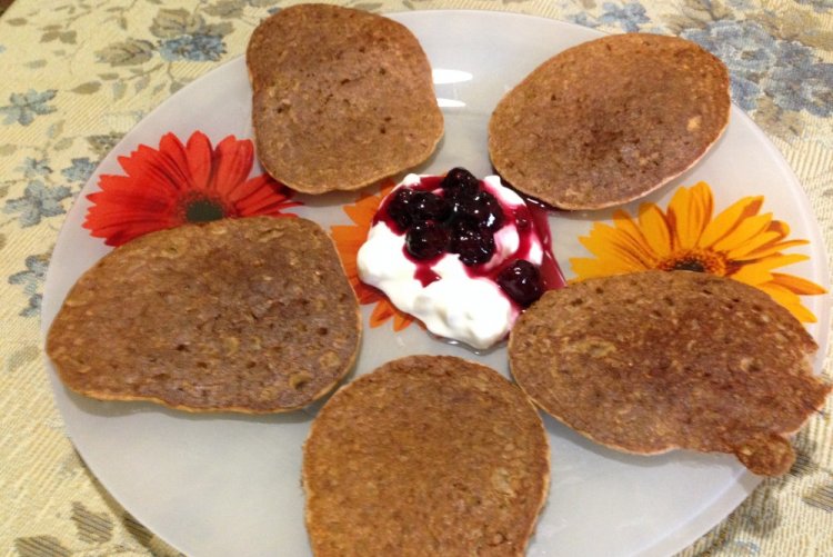 Оладьи на кислом молоке с отрубями