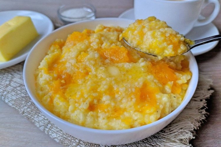 Пшенная каша с тыквой на завтрак