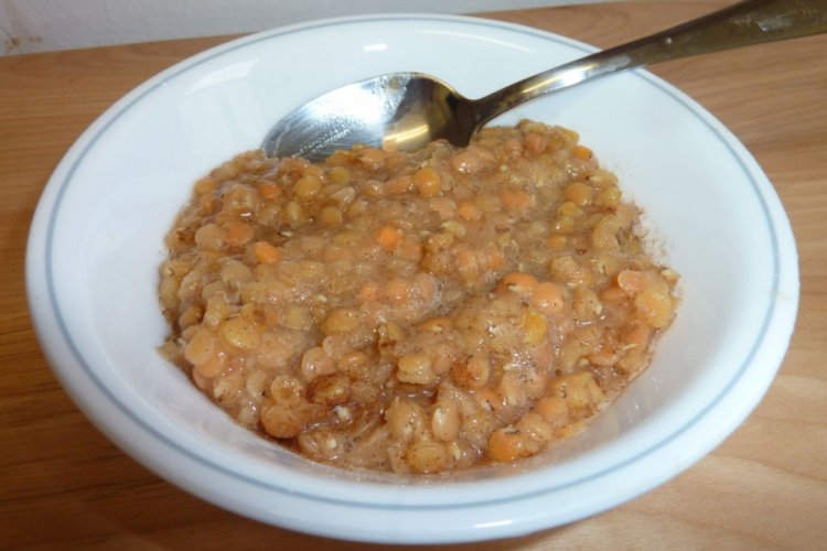 Каша из чечевицы