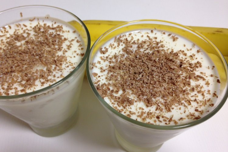 Сметанное желе с бананом