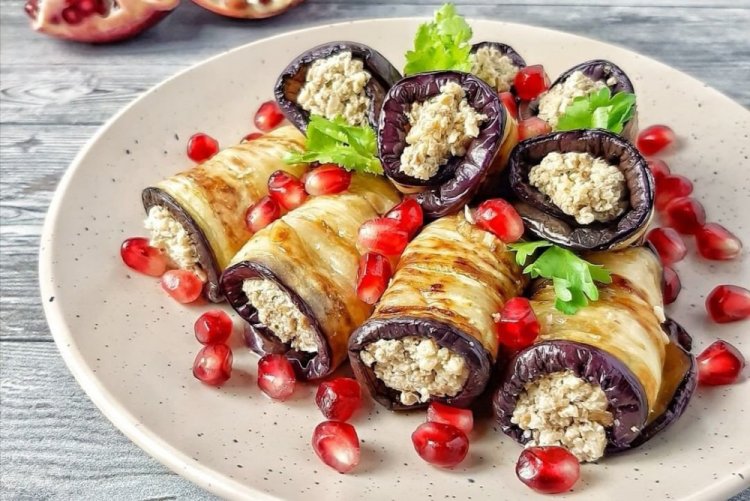 Рулетики из баклажанов