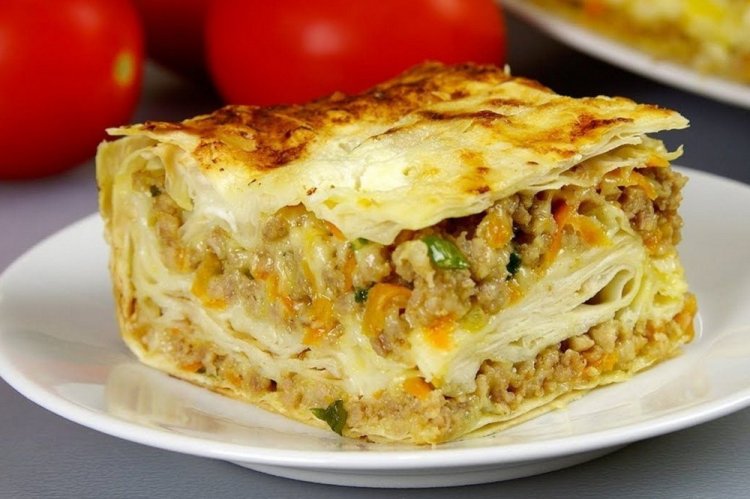 Ачма из лаваша с фаршем