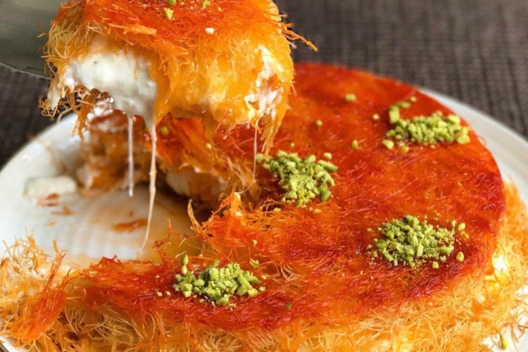 Кадаиф из теста фило с моцареллой