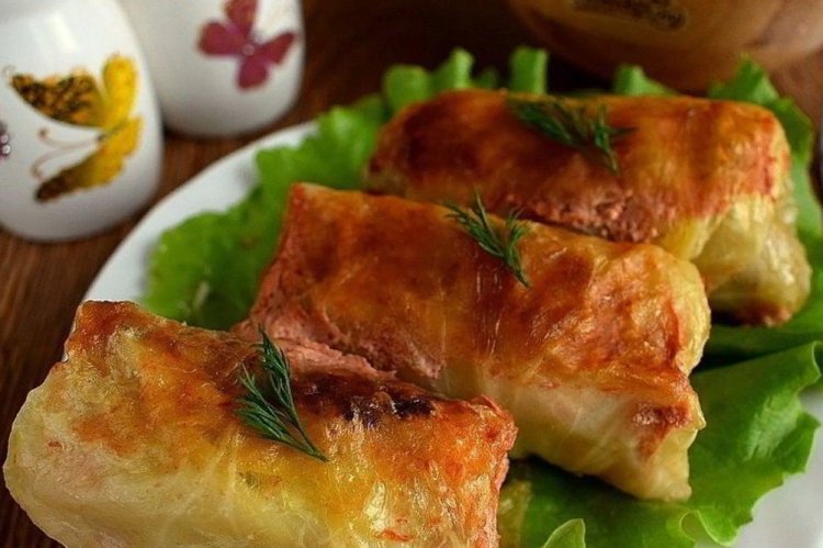 Голубцы с курицей в духовке