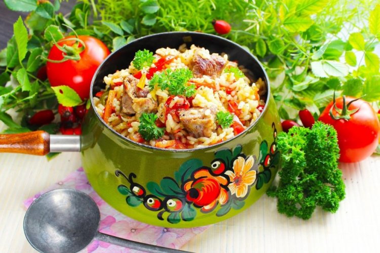 Филе индейки с рисом в духовке