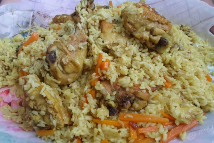 Плов с курицей в афганском казане