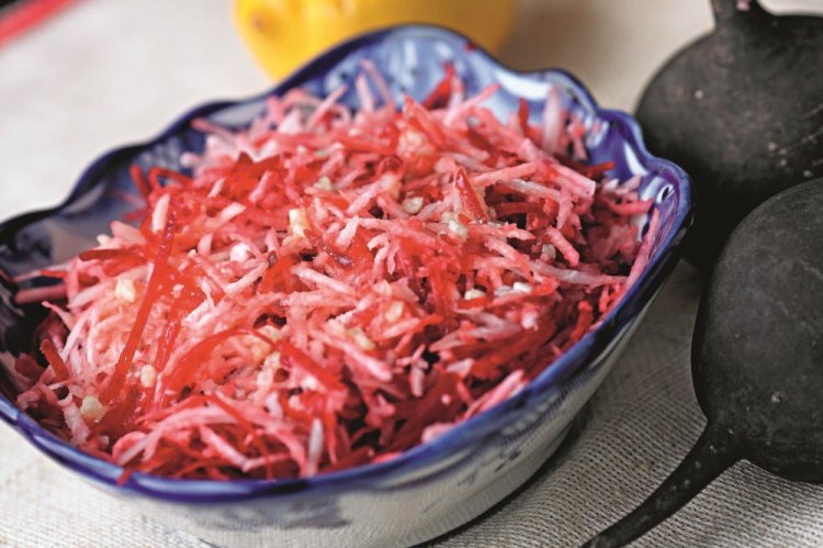 ПП салат из свеклы и редьки