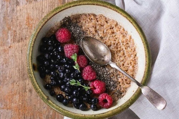 Шоколадная ПП овсянка с семенами чиа