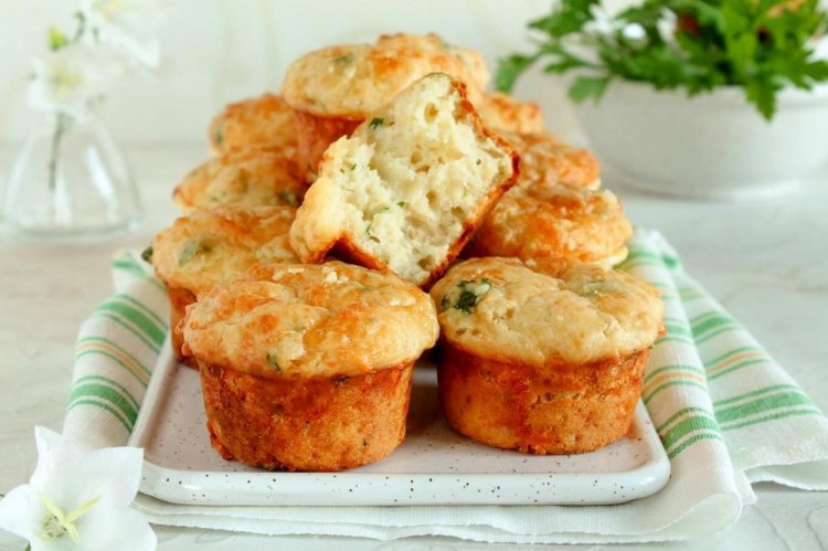 Куриные маффины с зеленью