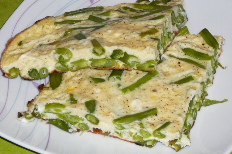 Омлет со стручковой фасолью