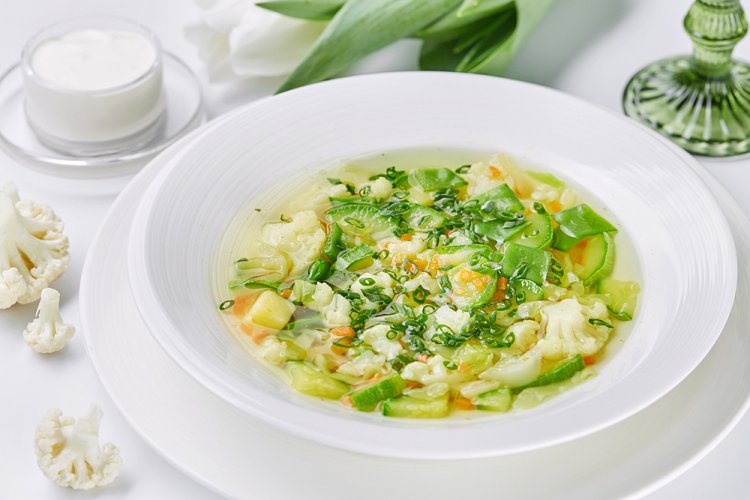 Постный овощной суп