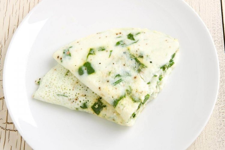 Белковый омлет с зеленью