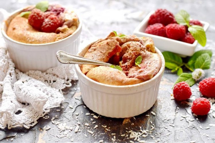 Клафути с малиной