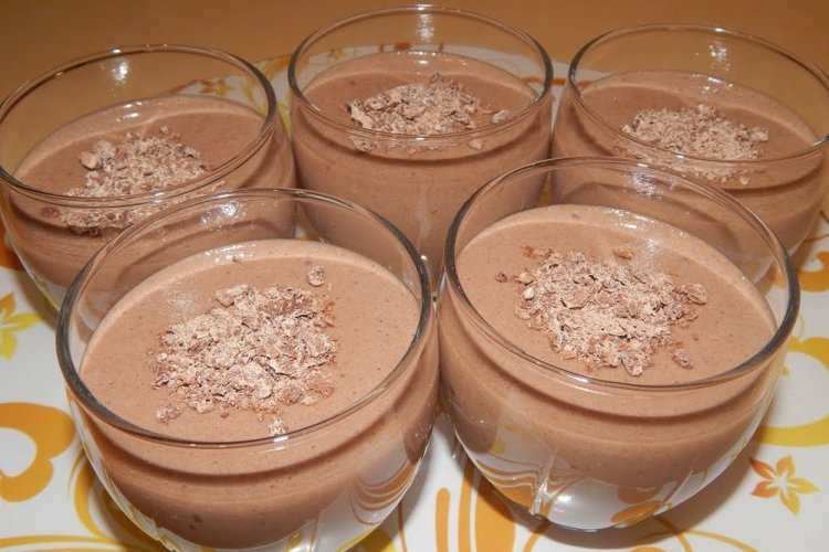 Десерт из ряженки с бананом и желатином