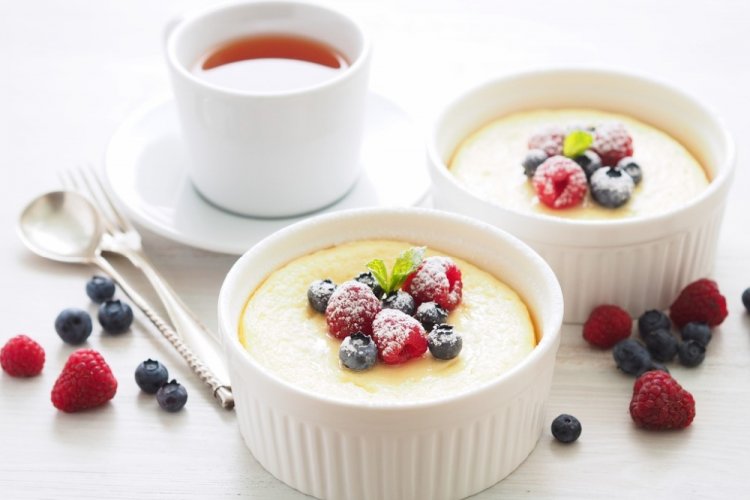 Творожное суфле с рикоттой и ягодами