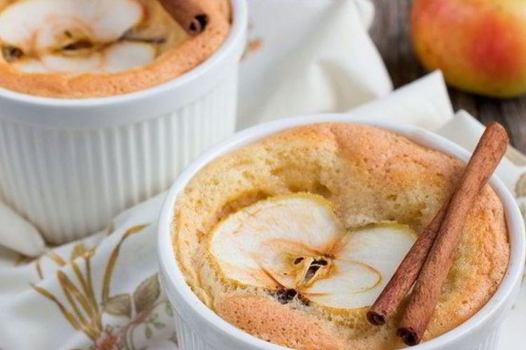 Творожное суфле с яблоком