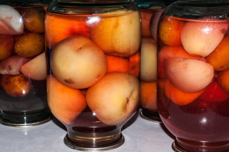 Компот из целых персиков на зиму