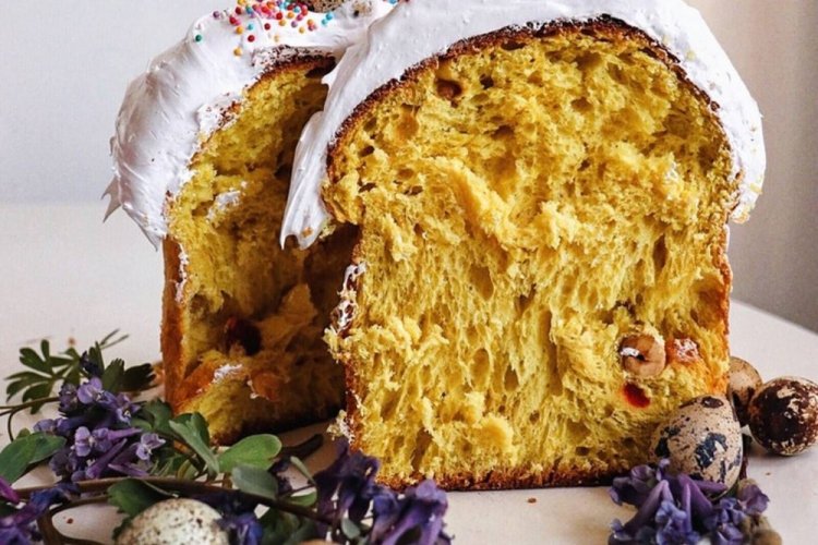 Творожный кулич на желтках