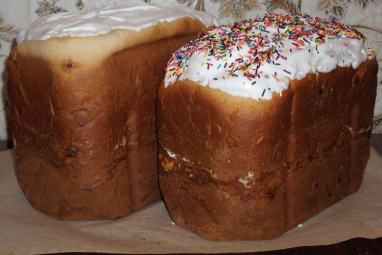 Пасхальный кулич на воде без сливочного масла в хлебопечке