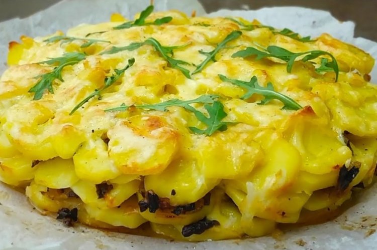 Постная запеканка с картошкой и грибами