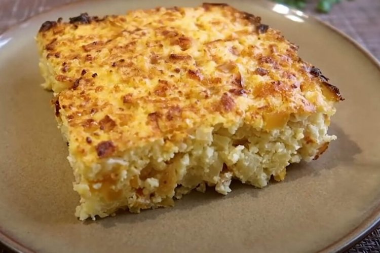 Постная запеканка с кускусом и яблоками