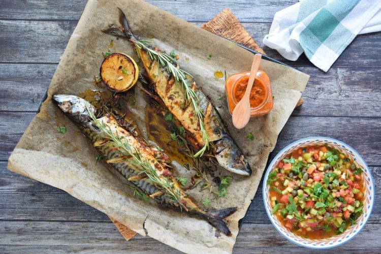 Аппетитная скумбрия-гриль