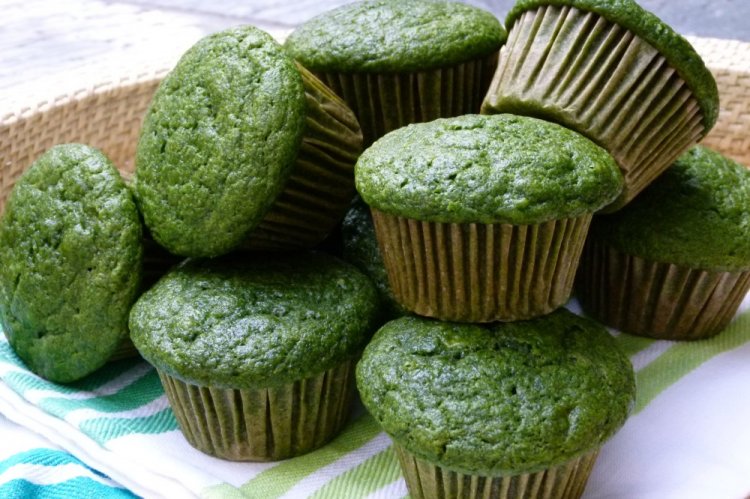 Кексы со шпинатом