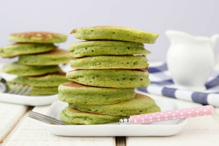 Оладьи со шпинатом