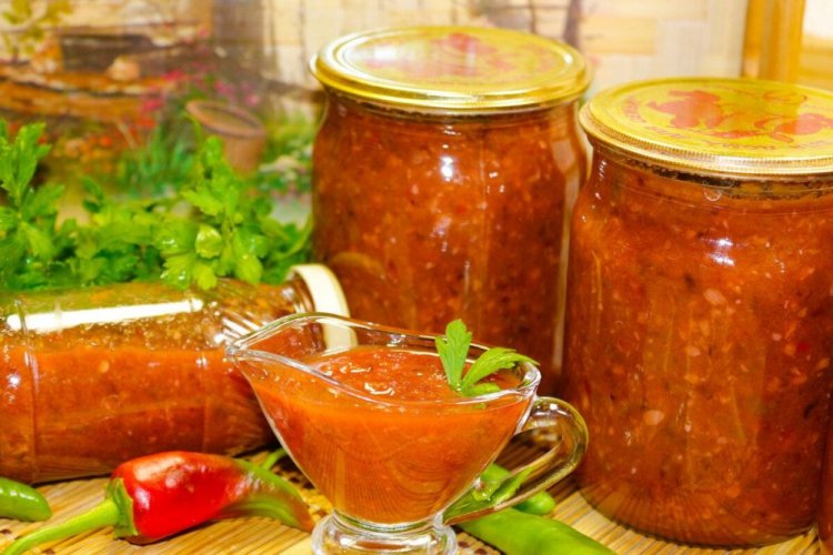 Аджика из алычи на зиму