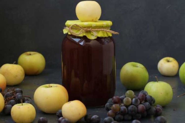 Сок из винограда и яблок на зиму