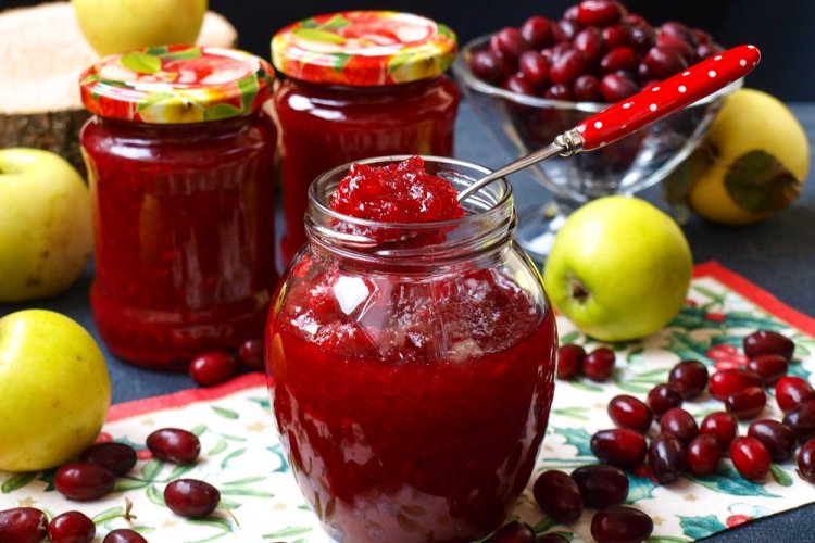 Варенье из кизила с яблоками на зиму