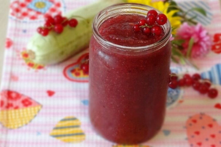 Джем из цукини и красной смородины