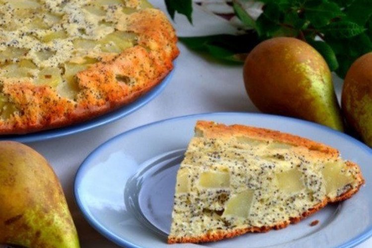 Маково-грушевый пирог