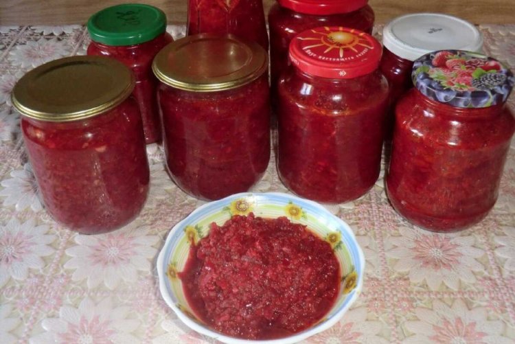 Икра из свеклы в томате на зиму