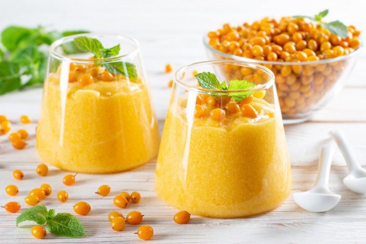 Мусс из облепихи с желатином