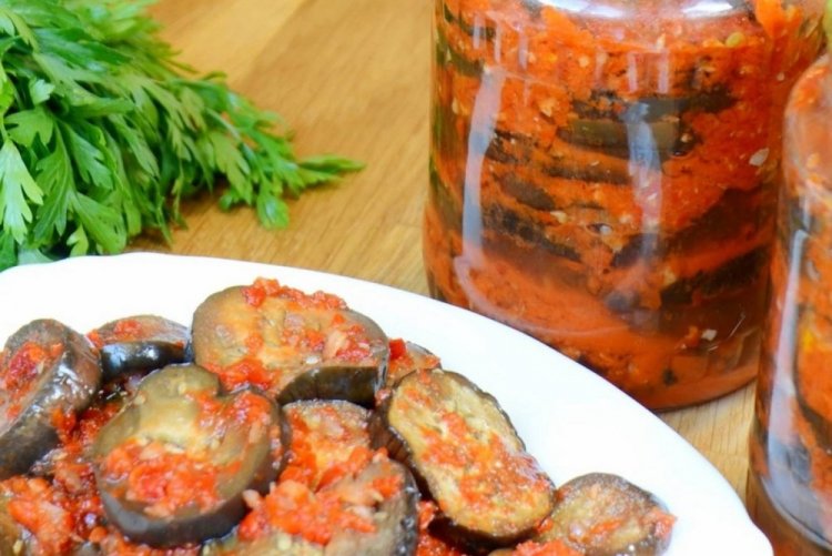 Острые баклажаны на зиму