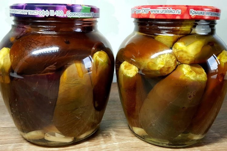 Целые маринованные баклажаны на зиму