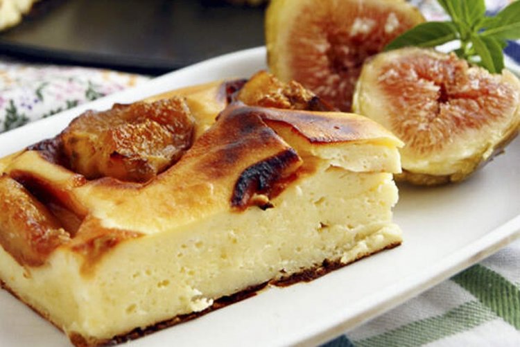 Творожная запеканка с инжиром