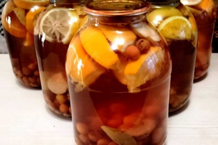 Компот из боярышника с апельсином на зиму