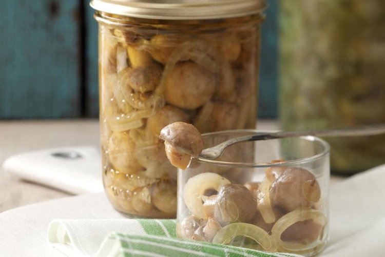 Шампиньоны с луком на зиму