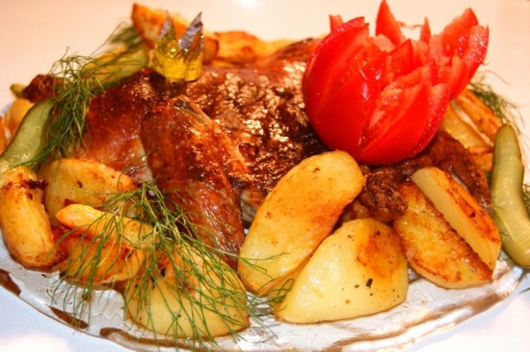 Курица с картошкой в аэрогриле