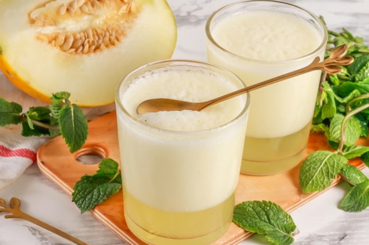 Мусс из дыни с желатином