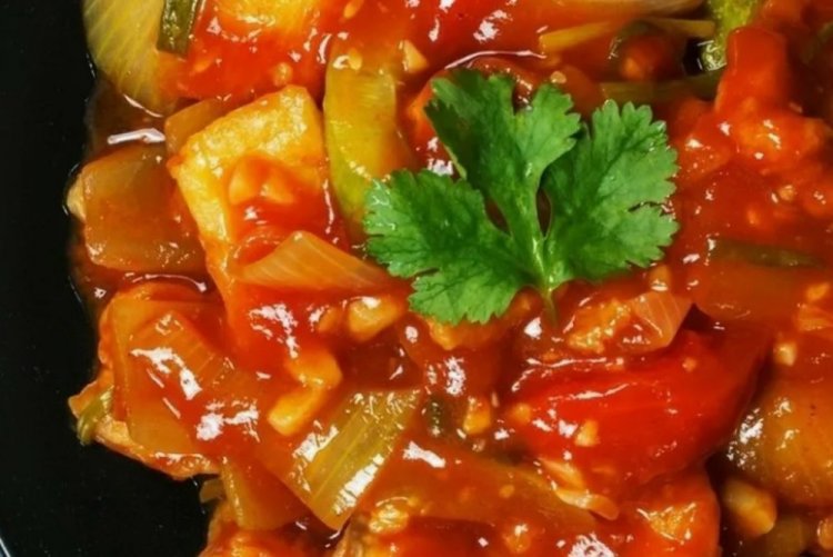 Свинина с цукини в кисло-сладком соусе